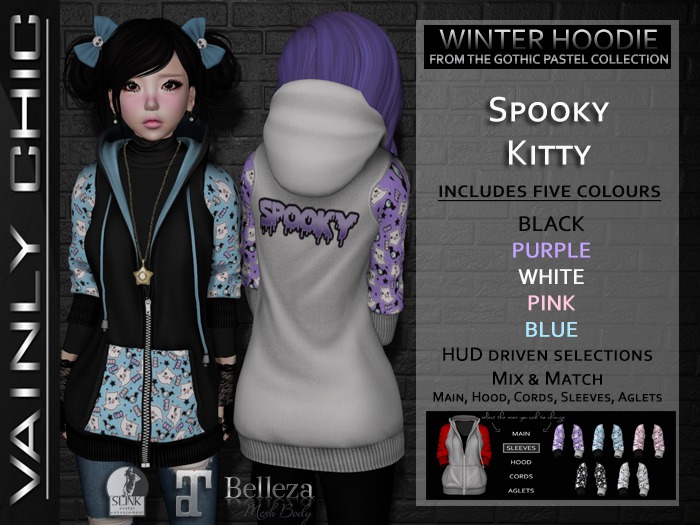 Winter Hoodie - Spooky Kitty