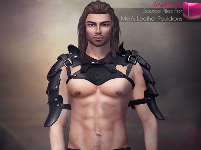 MeliDae Source Files For Mens Leather Pauldrons