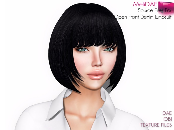 MeliDae Source Files For Straight Accross Bangs Short Hair