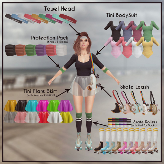 Addams // Tini Flare Skirt w/Panties // Orange Maitreya