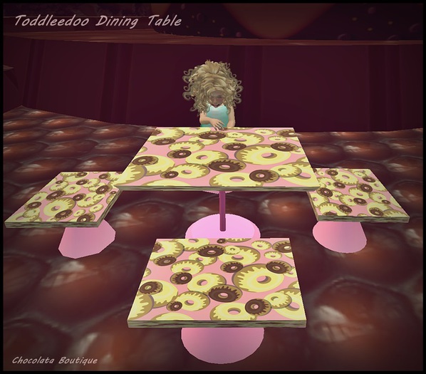 Promo Kids Dining Table Donut < Toddleedoo >