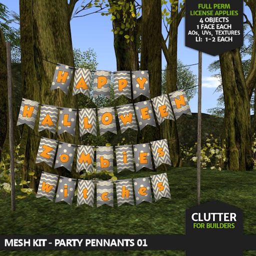 CLUTTER - Mesh Kit - Party Pennants 01