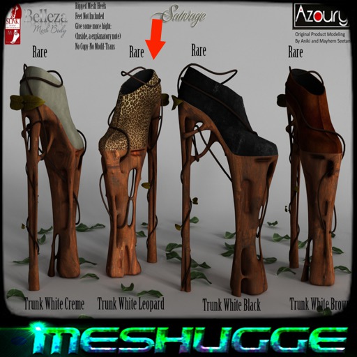 AZOURY - Sauvage Heels - Trunk White Leopard RARE