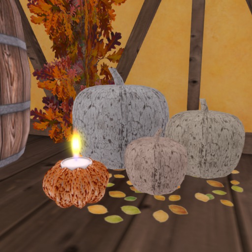 Pumpkins,Peeling Paint & Rusty Tealight 2 pe