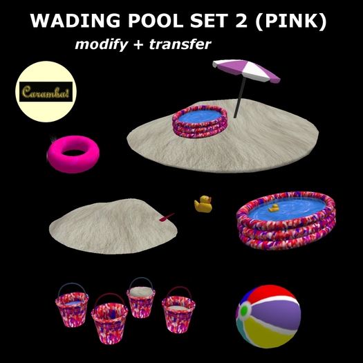 Wading pool set 2 - pink