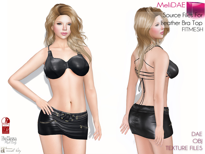 MeliDae Source Files For MI Leather Bra Top
