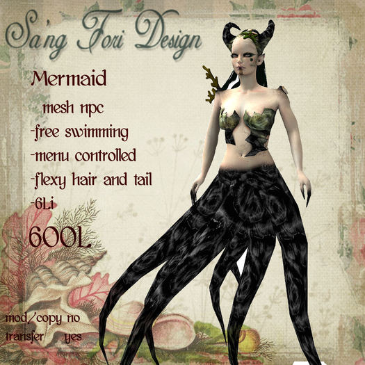Sa'ng Fori Design -Mermaid Black-