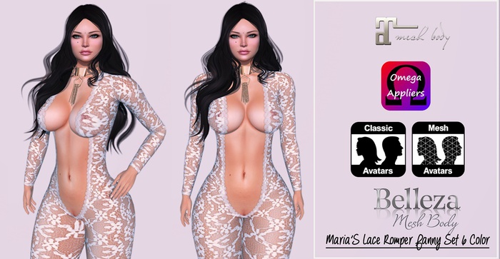 Maria'S Lace Romper Fanny Set
