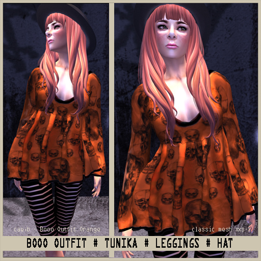 cae.b - Booo Halloween Outfit - Orange - Bagged