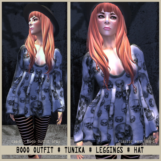 cae.b - Booo Halloween Outfit - Grey - Bagged