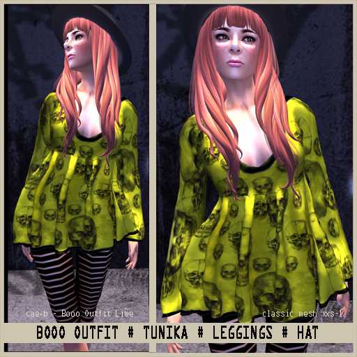 cae.b - Booo Halloween Outfit - Lime - Bagged