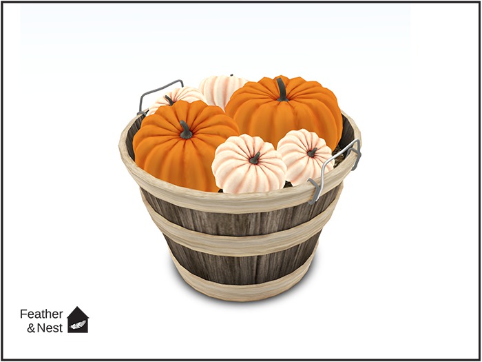 Second Life Marketplace Bushel of Pumpkins Fall Halloween Harvest