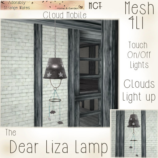 ~ASW~ The Dear Liza Lamp~ Cloud Mobile