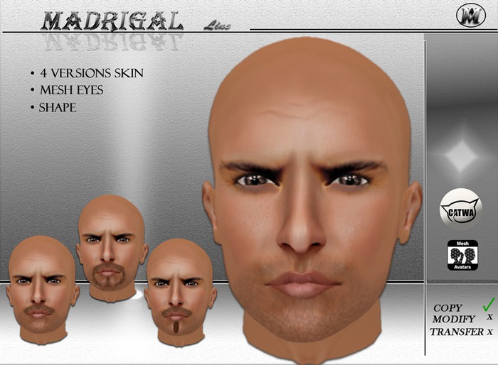 MADRIGAL.:CATWA HEAD Jacksson Skin  