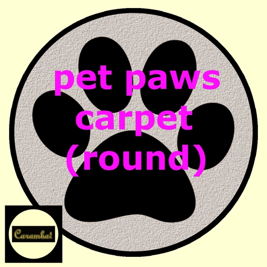 pet paws carpet round