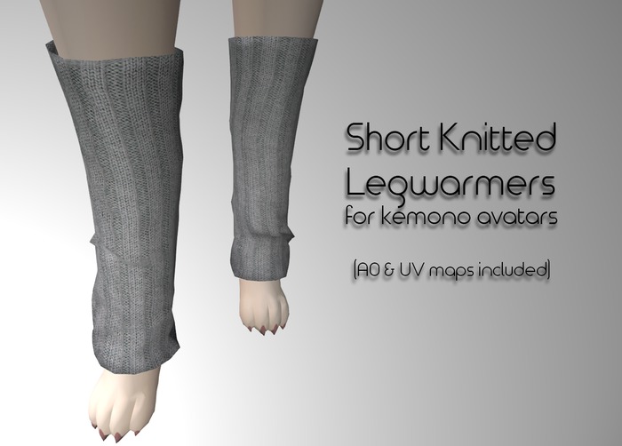 Kemono Short Knitted Legwarmers