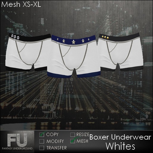 Boxer Underwear Set -whites-