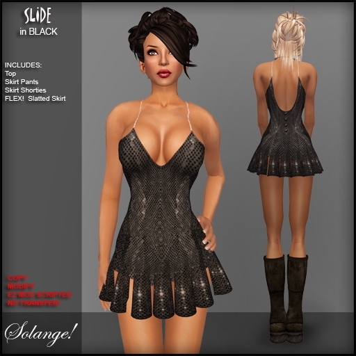 *Solange!* Slide Dress - BLACK
