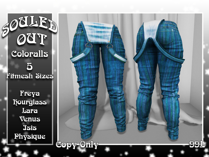::SOUILED OUT:: COLORALLS-OCEAN STRIPE