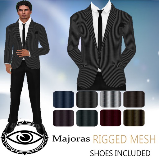 Majoras Pinstripe Jacket Suit