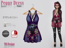 Peggy Dress Hearts Violet