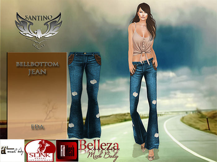 Santino Design-Bellbottom Jean-Blue