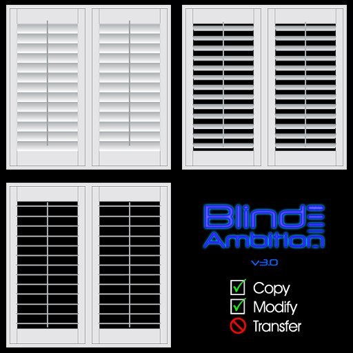 Blind Ambition Scripted Window Double Shutters