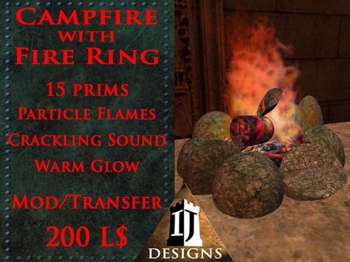 LIGHTING: CAMPFIRE WITH FIRE RING