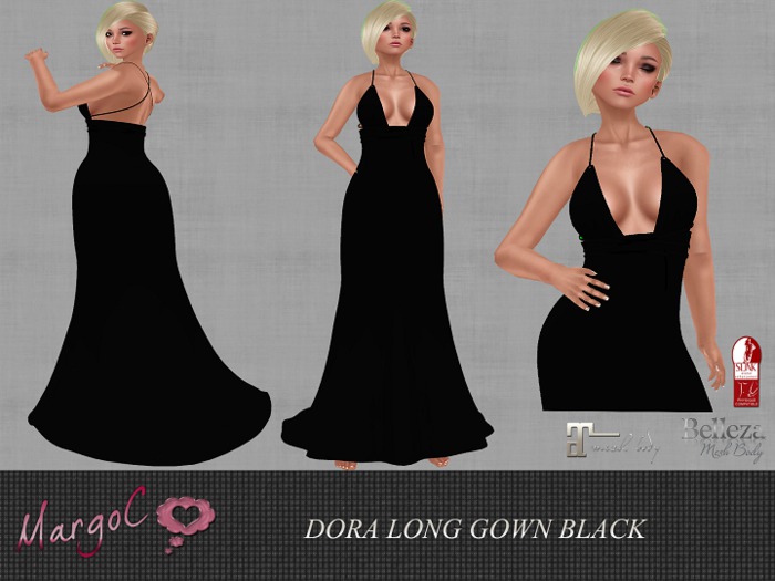 DORA LONG GOWN BLACK