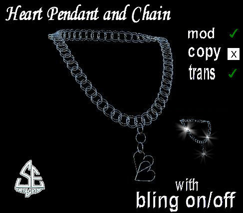 Heart Pendant with Silver Chain