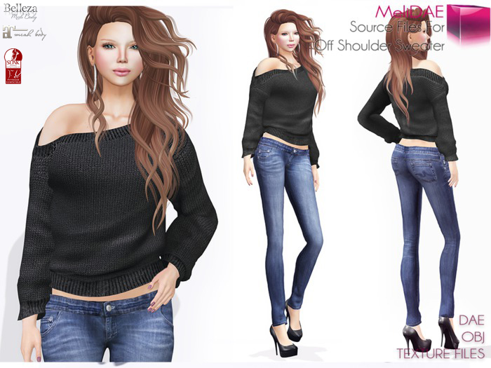 MeliDae Source Files For MI Off Shoulder Sweater