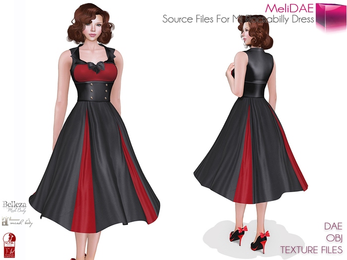 MeliDae Source Files For  MI Rockabilly Dress