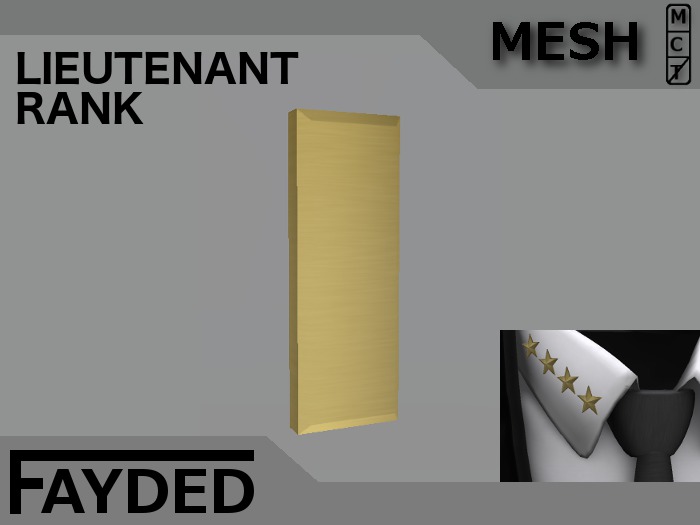 FAYDED - Lieutenant Rank Pin