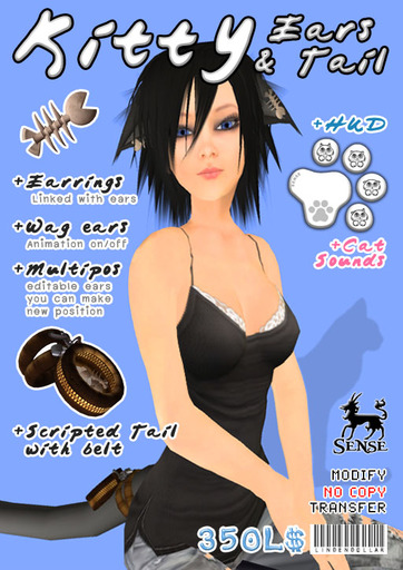 * Sense * Kitty Ears & Tail + Fishbone (Boxed)