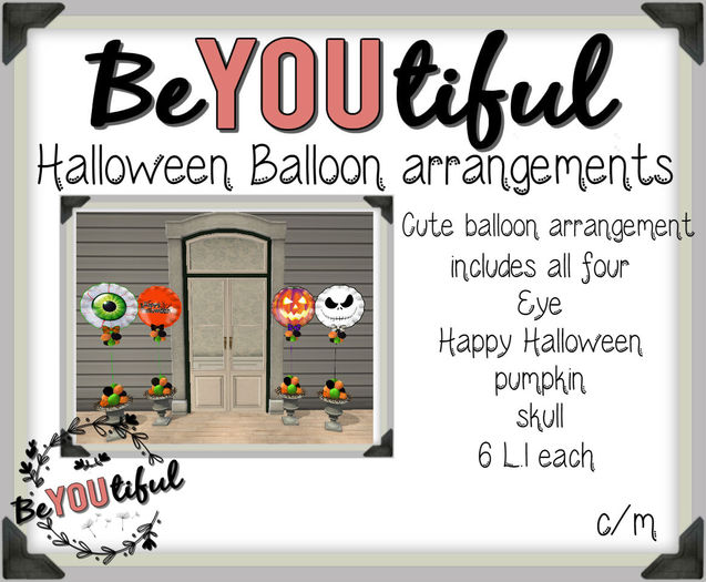 BeYouTiful} Halloween Balloon arrangements