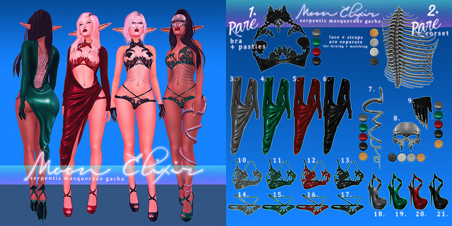 Moon Elixir - Serpentis Masquerade - 15 - Lara - Emerald Thong