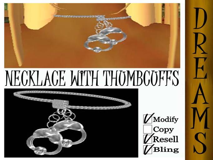 Jewelry - NECKLACE WITH THUMBCUFFS 