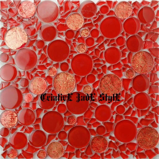 Texture Wall Geometric Glass Red