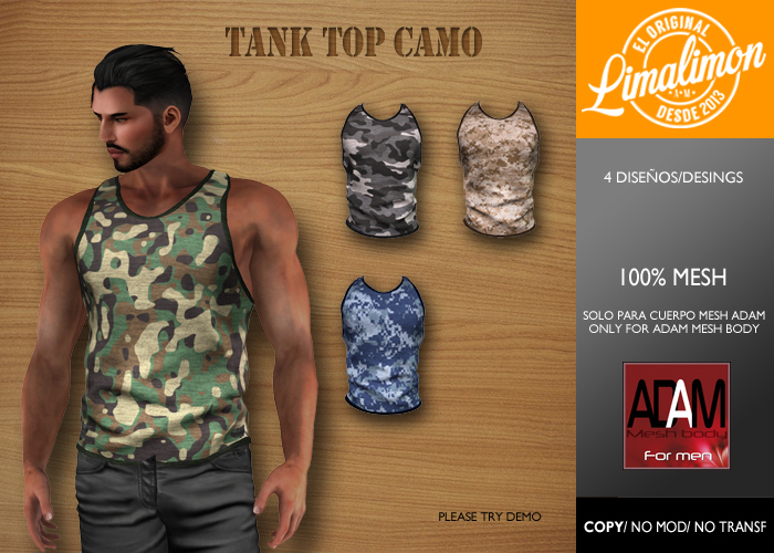 [LimaLimon] Tank Top Camo for ADAM MESH BODY