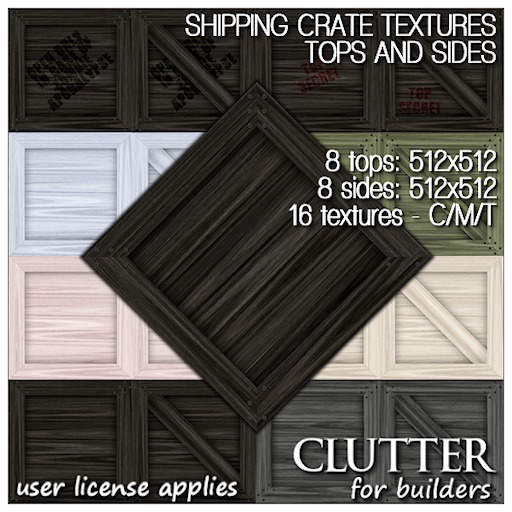 Clutter for Builders - Shipping Crate Textures Tops & Sides