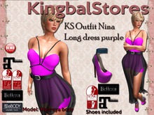 KS OUTFIT NINA LONG DRESS PURPLE