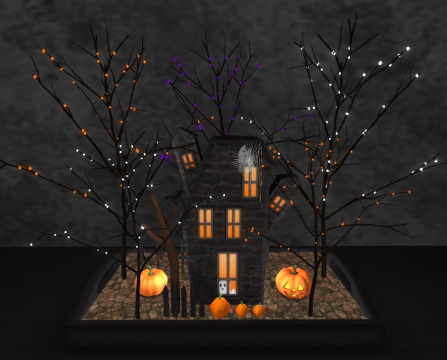 Halloween Tray w/Decoration