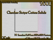 !Kushi! CheckerStripeCOTTON Textures -WEAR TO UNPACK