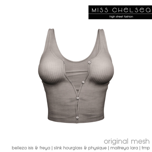 .miss chelsea. Tara Tank Grey