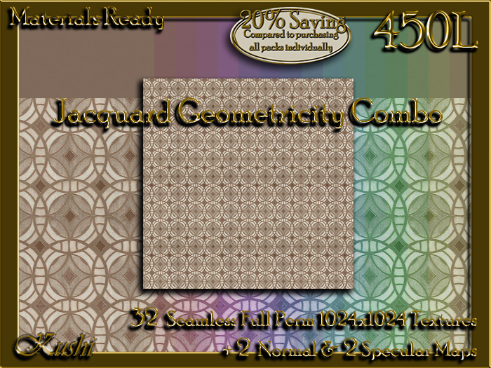 !Kushi! JacquardGeometricityCOMBO Textures -WEAR TO UNPACK