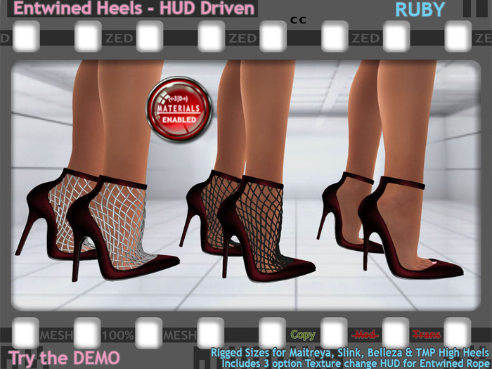 ::ZED:: Entwined Heels, Ruby