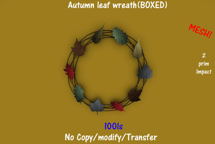 Autumn leaf wreath(BOXED)