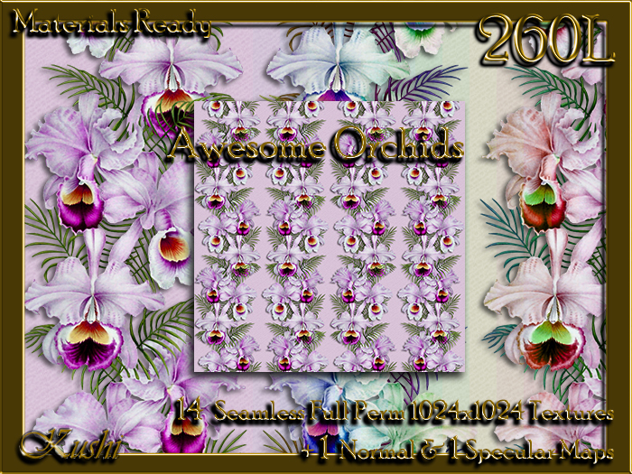 Awesome Orchids Fabric Seamless Textures