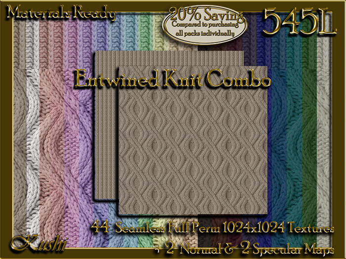 !Kushi! EntwinedKnitCOMBO Textures -WEAR TO UNPACK