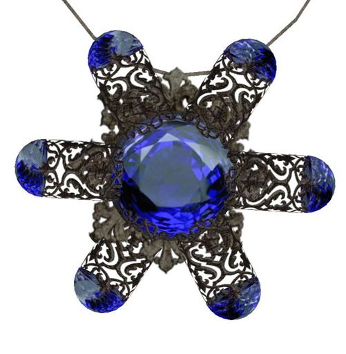 Saphire Filigree Necklace